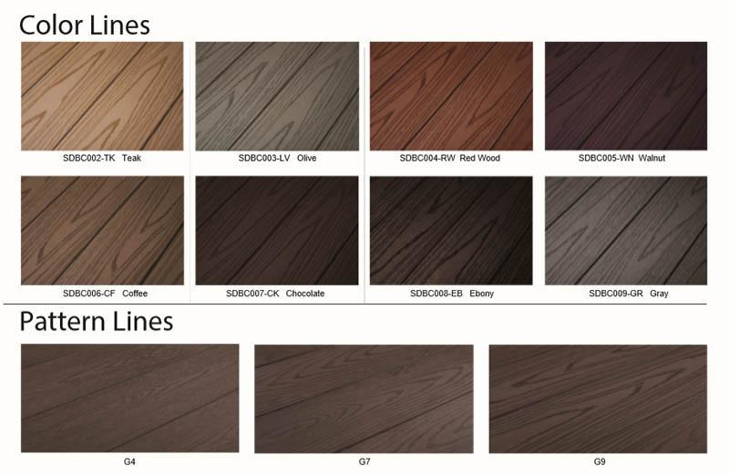 WPC decking color